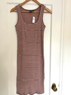 NWT Gap Striped Rib Midi Tank Dress | Size Small